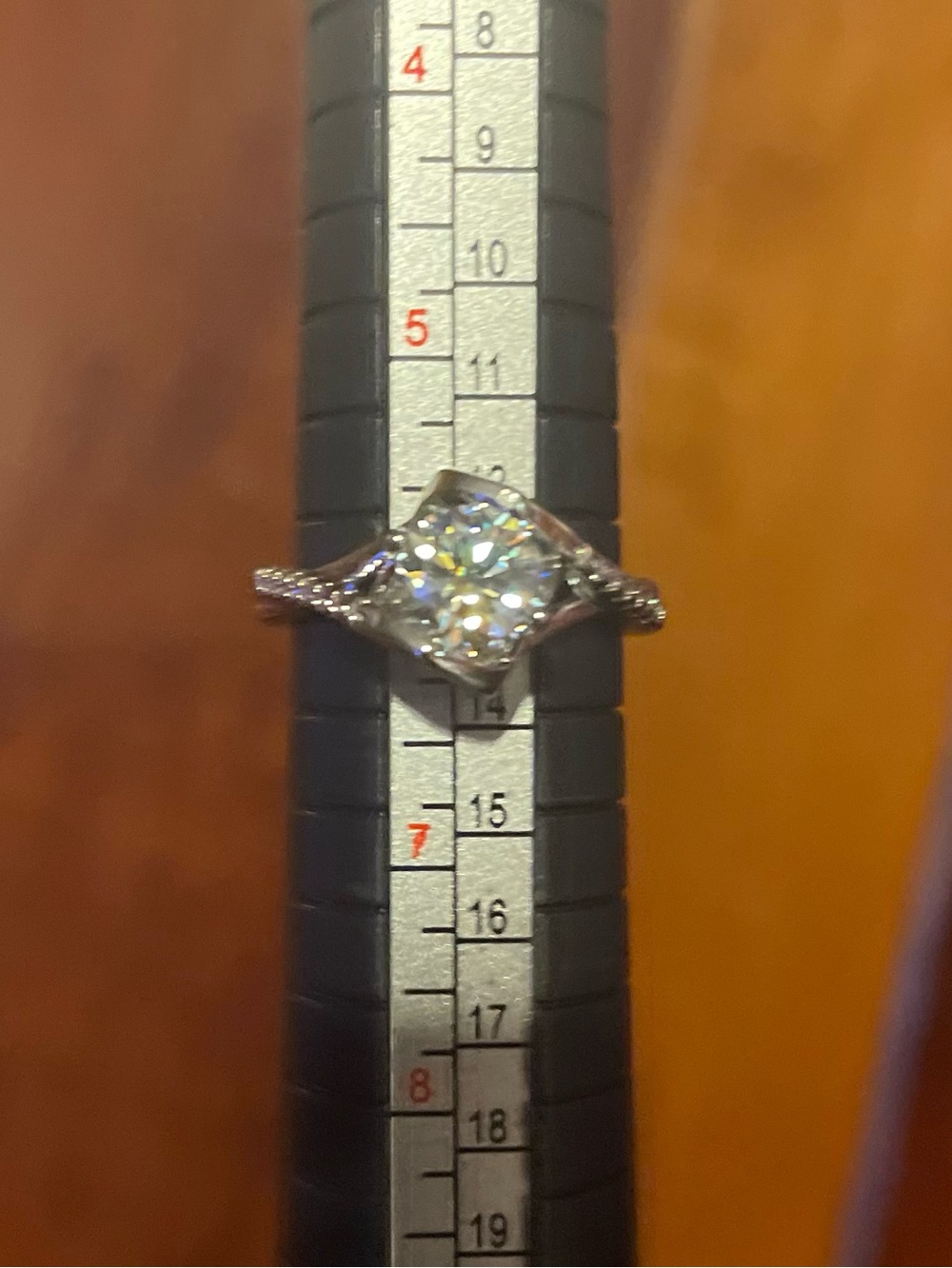 Moissanite 1CTW Rhodium Plated